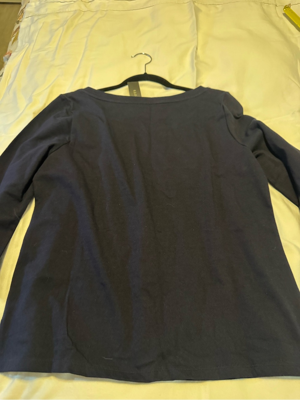 NWT Talbots Navy Crew Neck Top with Red Beaded Lobster L - Picture 4 of 4